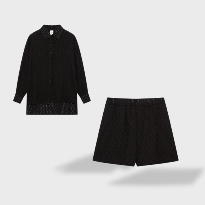 Maud | Conjunto de camisa e shorts de linho chique