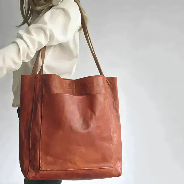 Elle - Bolsa de ombro clássica em pele
