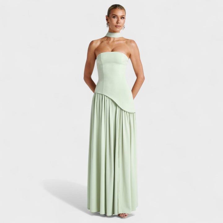 Vestido Maliyah - Corte assimétrico Hortelã