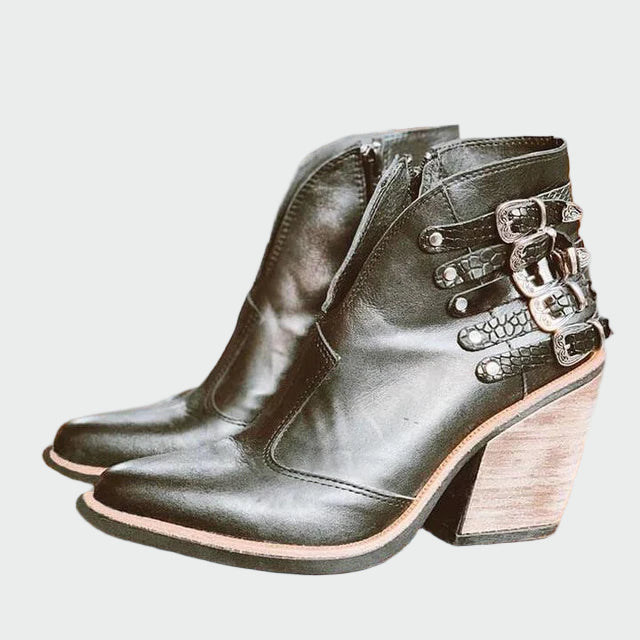 Botins de couro retro