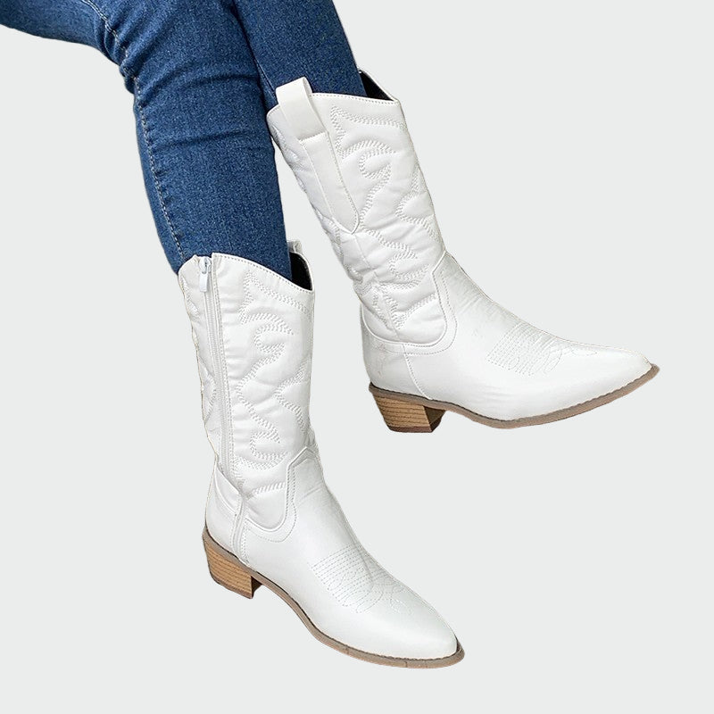 Botins de cowboy metálicos